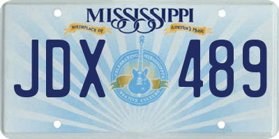 MS license plate JDX489