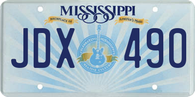 MS license plate JDX490