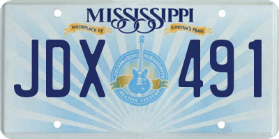 MS license plate JDX491