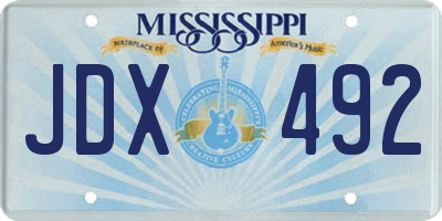MS license plate JDX492