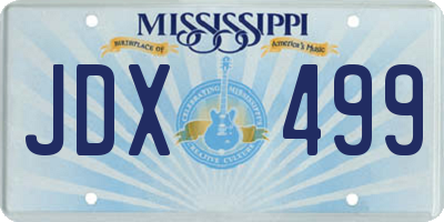 MS license plate JDX499