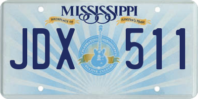 MS license plate JDX511