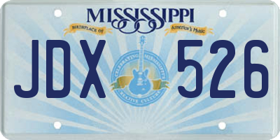 MS license plate JDX526