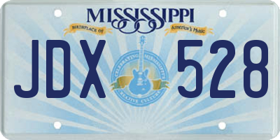 MS license plate JDX528