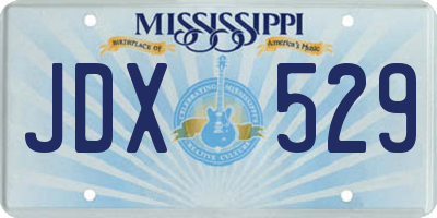 MS license plate JDX529