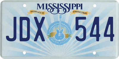 MS license plate JDX544