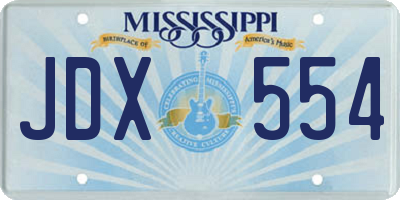 MS license plate JDX554