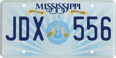 MS license plate JDX556