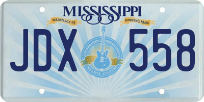 MS license plate JDX558
