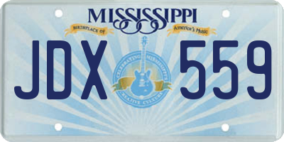 MS license plate JDX559