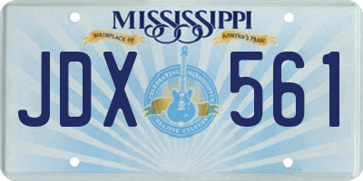 MS license plate JDX561