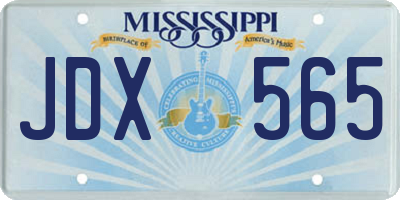 MS license plate JDX565