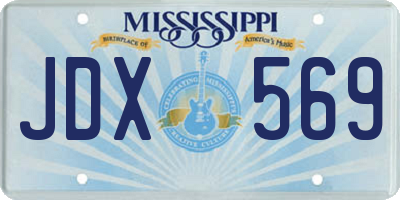 MS license plate JDX569