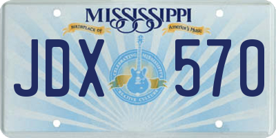 MS license plate JDX570