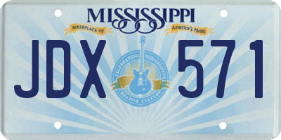 MS license plate JDX571