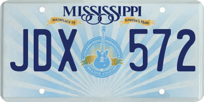 MS license plate JDX572
