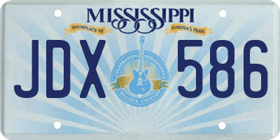 MS license plate JDX586