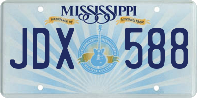 MS license plate JDX588