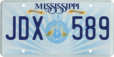 MS license plate JDX589