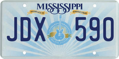 MS license plate JDX590