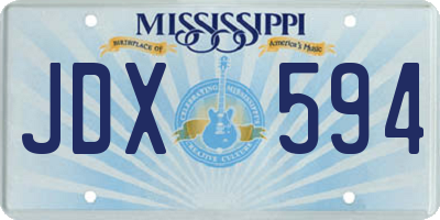 MS license plate JDX594