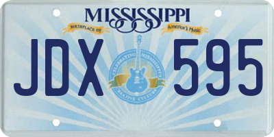 MS license plate JDX595