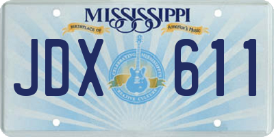 MS license plate JDX611