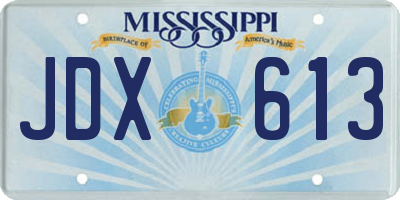MS license plate JDX613