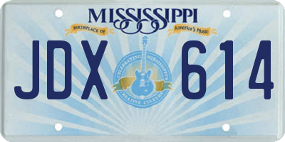 MS license plate JDX614