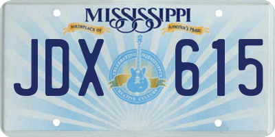 MS license plate JDX615