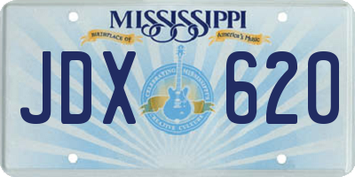 MS license plate JDX620