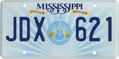 MS license plate JDX621