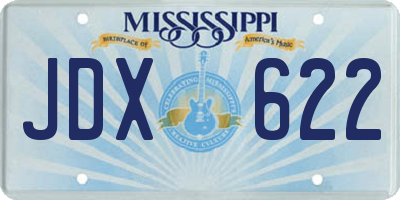 MS license plate JDX622