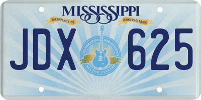 MS license plate JDX625