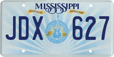 MS license plate JDX627