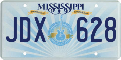 MS license plate JDX628