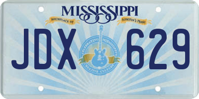MS license plate JDX629
