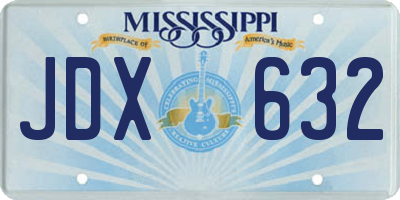 MS license plate JDX632