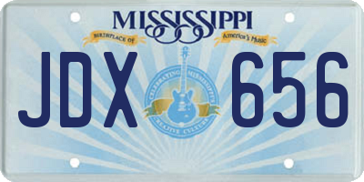 MS license plate JDX656