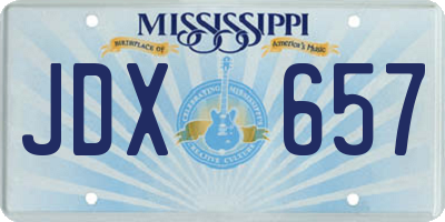 MS license plate JDX657