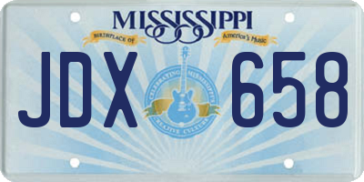 MS license plate JDX658