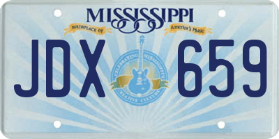 MS license plate JDX659