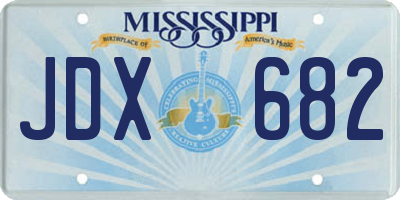 MS license plate JDX682