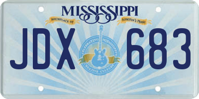 MS license plate JDX683