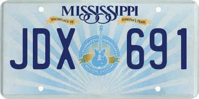 MS license plate JDX691