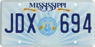 MS license plate JDX694