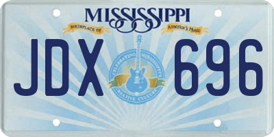MS license plate JDX696