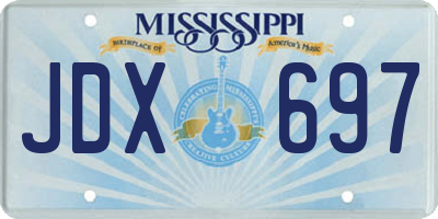 MS license plate JDX697