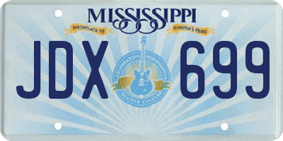 MS license plate JDX699