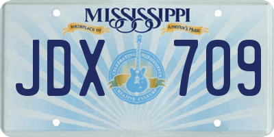 MS license plate JDX709